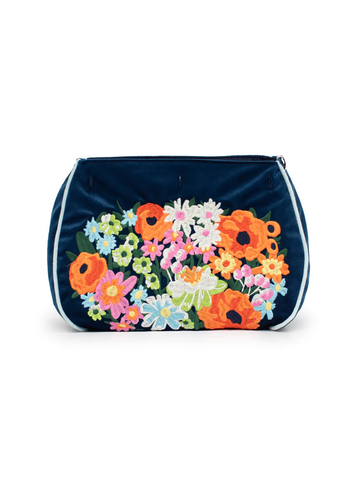 BAG COVER embroidered velvet Bouquet Bliss