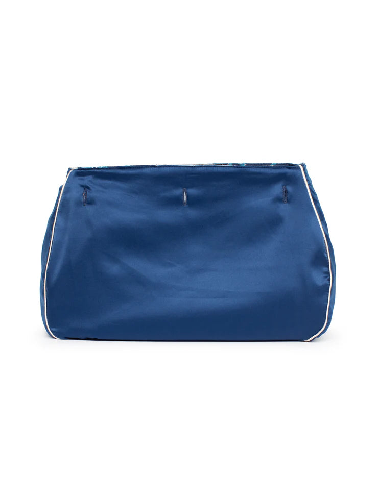 BAG COVER Tree Poppies Navy & Navy Satin
