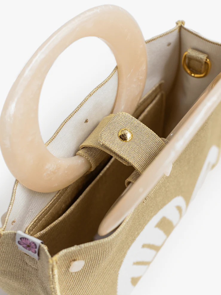 Bonnie Bermuda Bag Gold/White