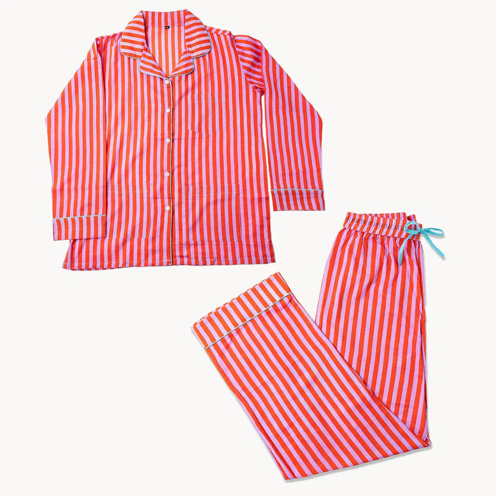 Bonnie Pajama Set (Lavender/Poppy)
