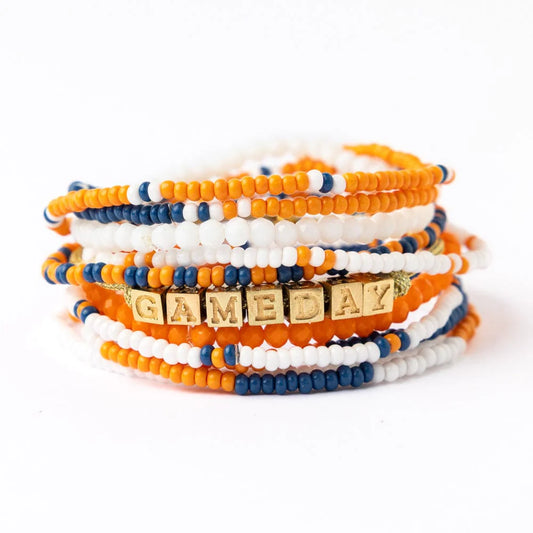 Orange/Blue GAMEDAY Bracelet Stack