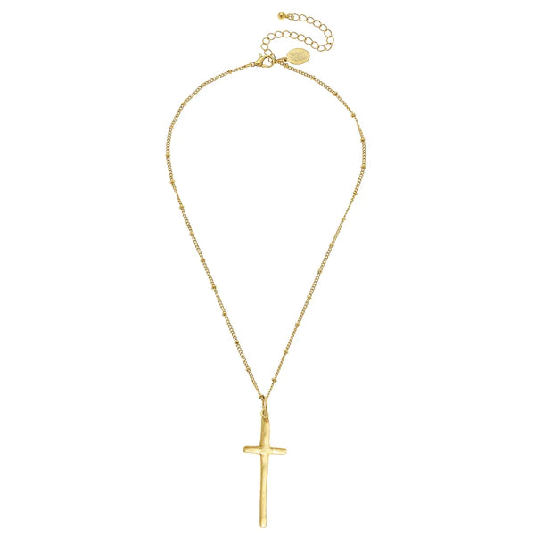 Dainty Elong. Cross Necklace