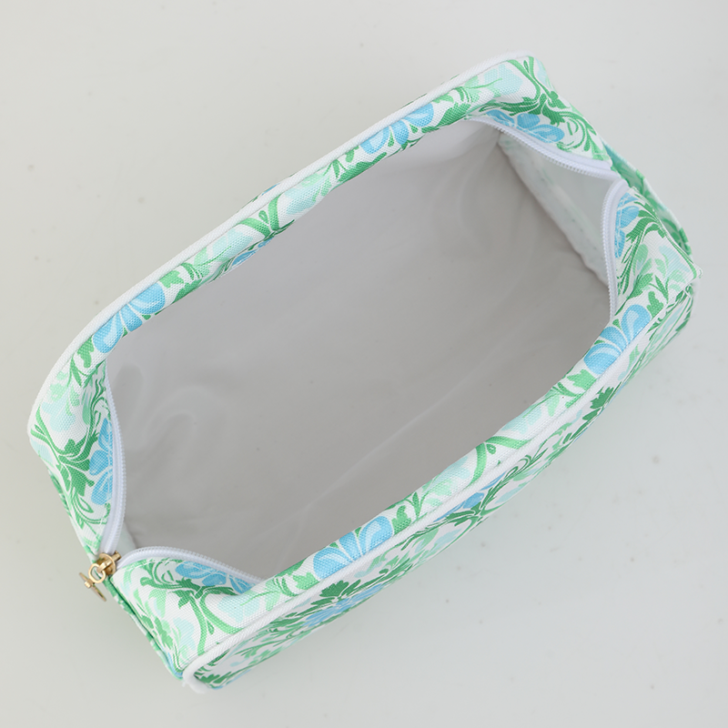 Canvas Cosmetic Case Makeup Bag: Heirloom Garden