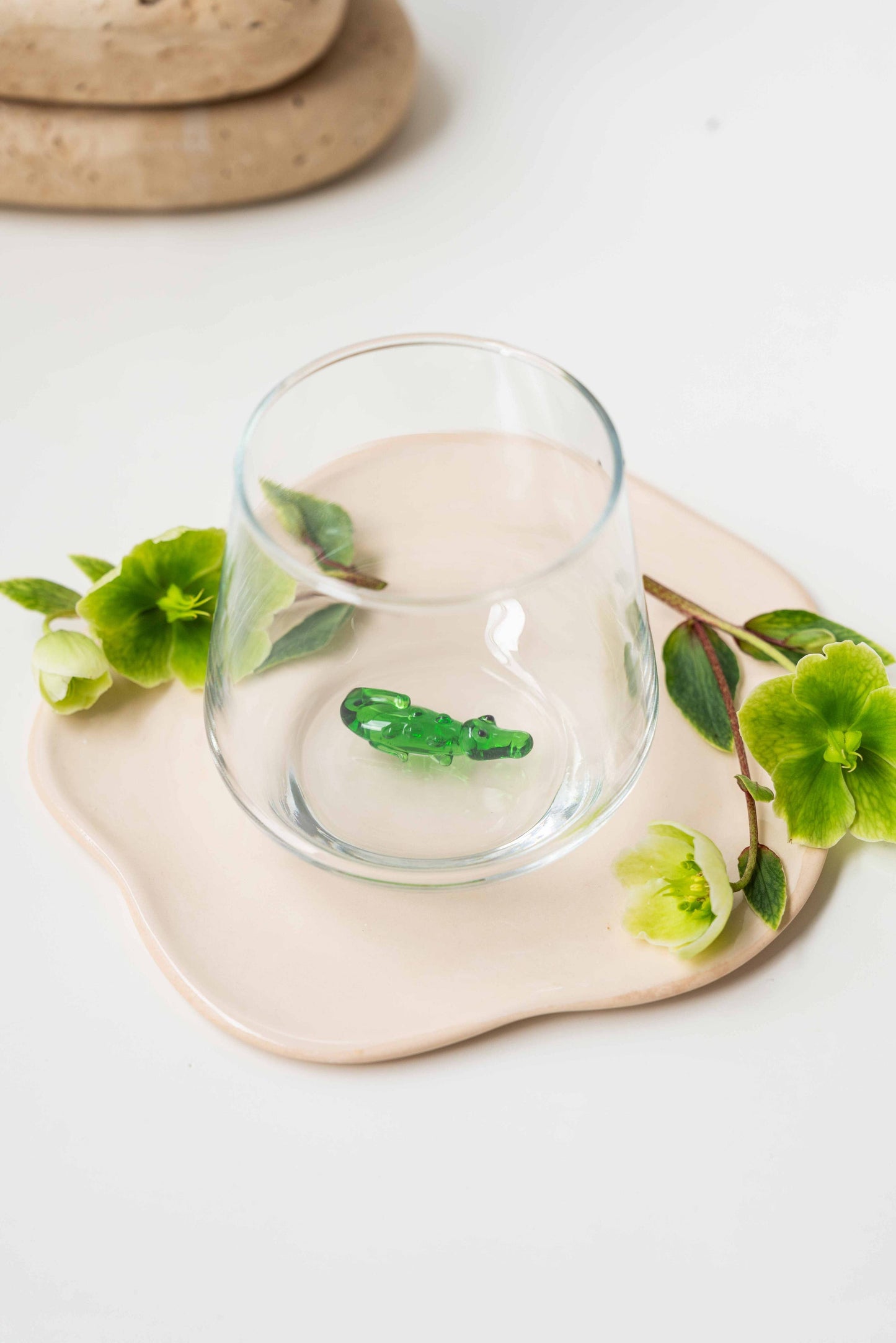 Alligator Figurine Drinking Glass