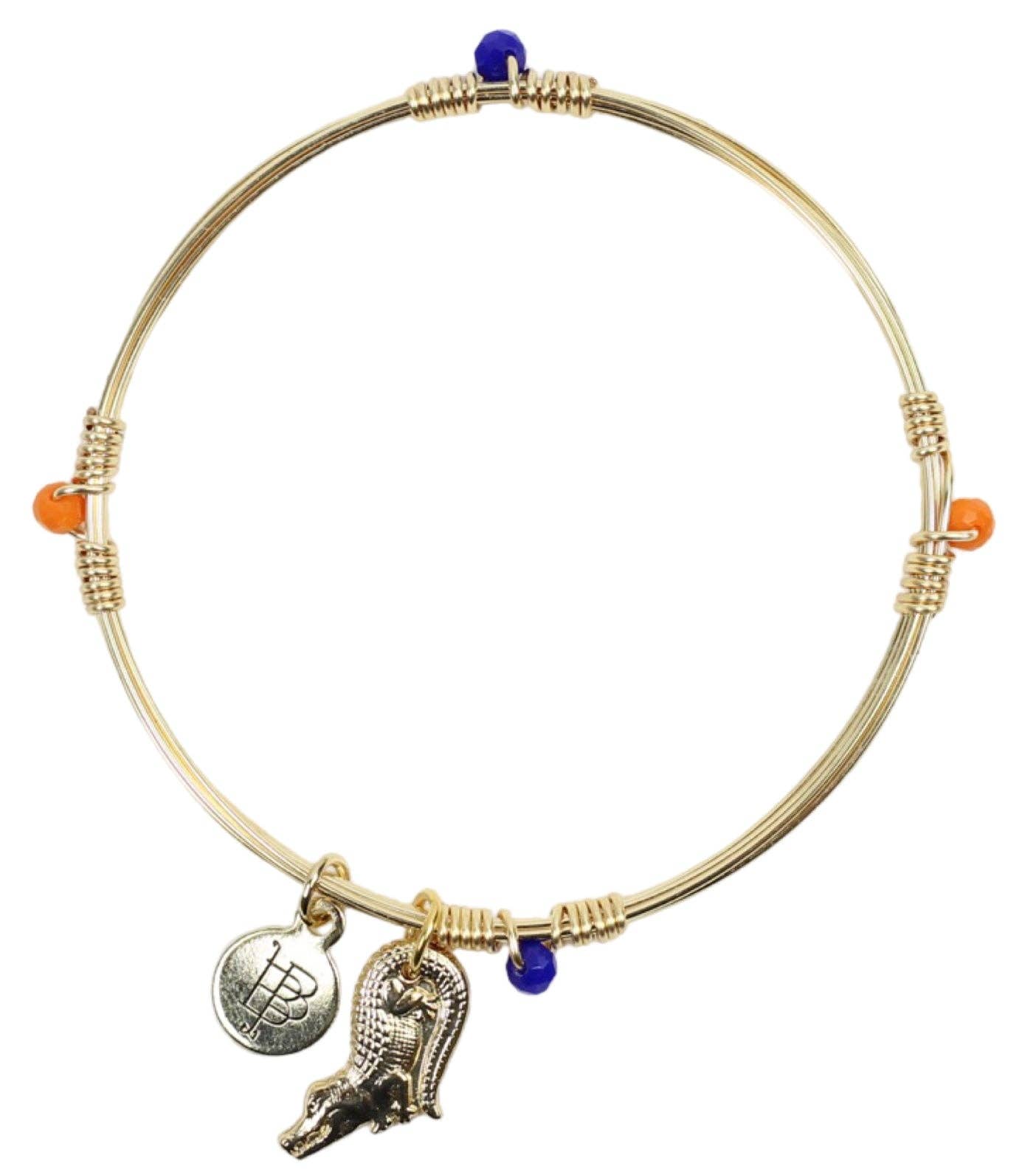 The Gameday Bangle - Orange + Blue: Large
