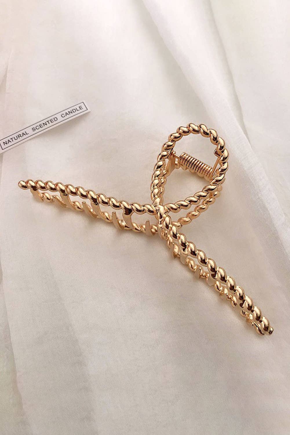 Twist Large Alloy Hair Clip: Gold