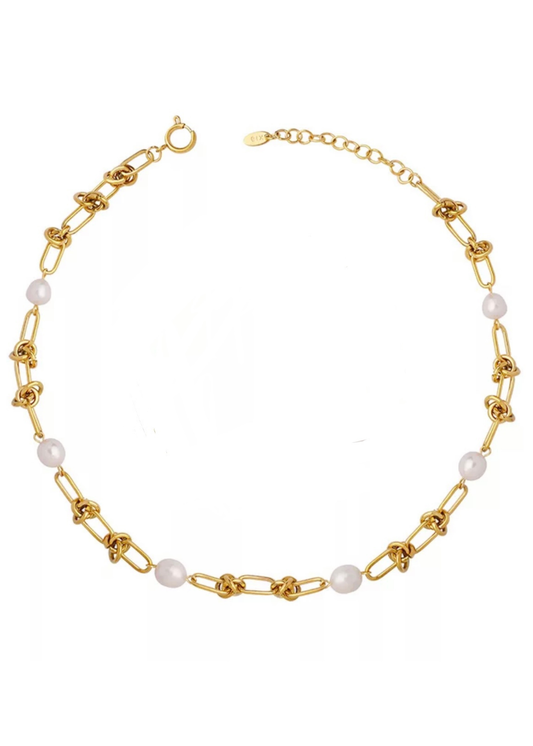 Pearl Rope Knot Necklace