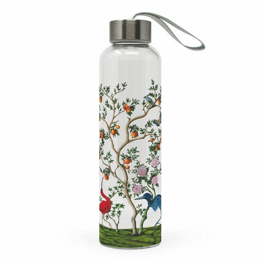 GLASS WATER BOTTLE - BIRD & BRANCH CHINOISERIE
