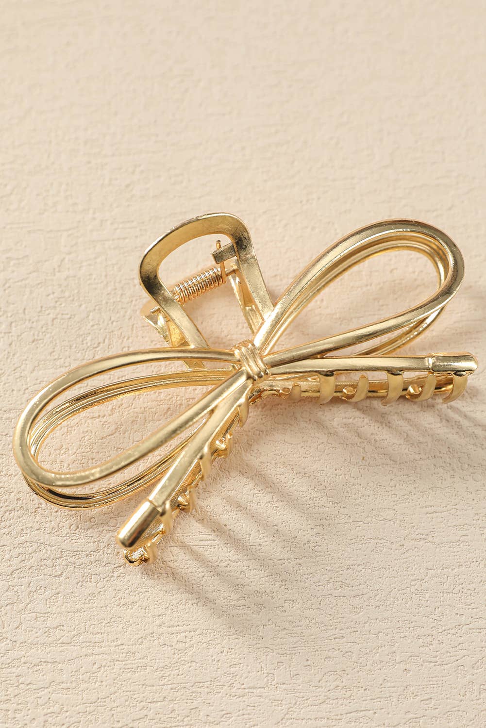 LDC Bowknot Shape Claw Clip: Gold