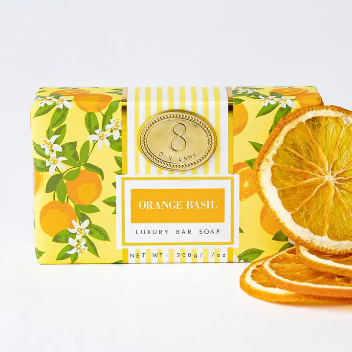 Orange Basil Wrapped Bar Soap