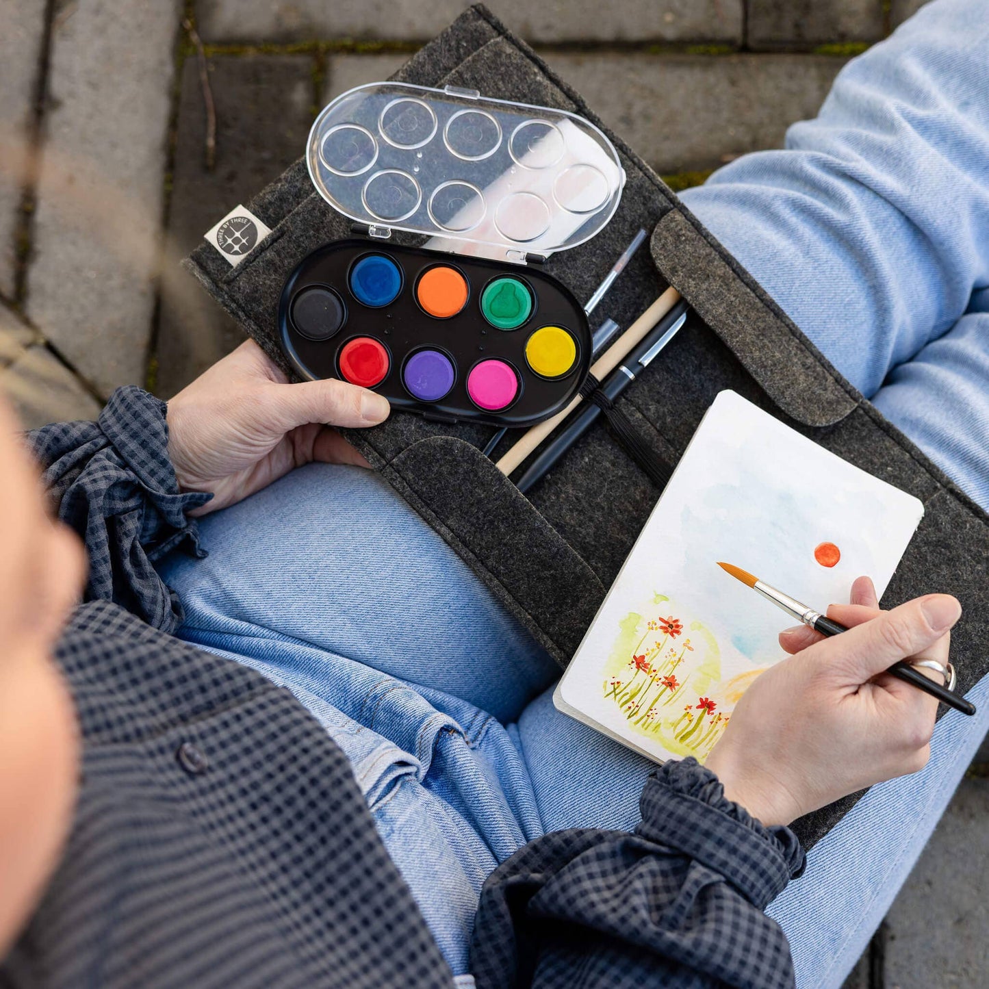 JOTBLOCK travel postcard watercolor paint set