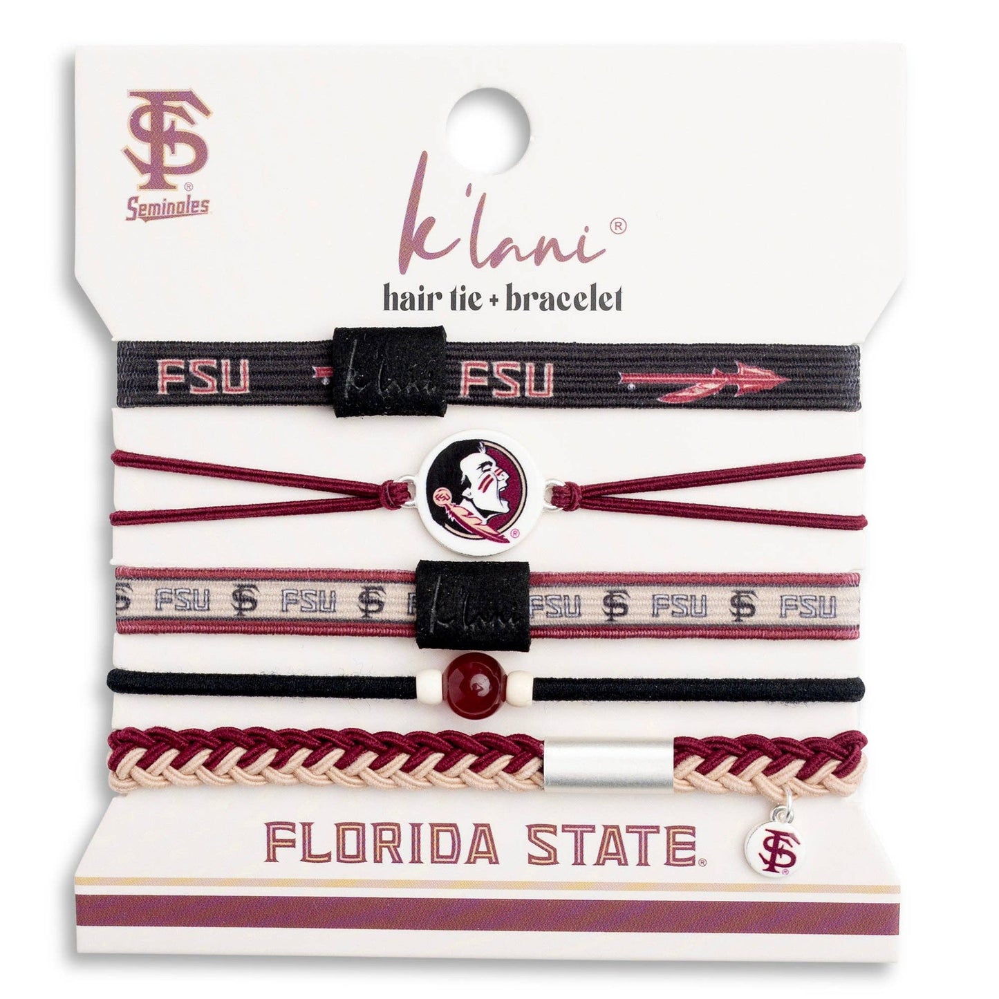 Florida State University Game Day Hair Tie Bracelets: Small