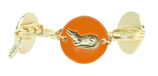 The Orange Alligator Bangle Bracelet: Large