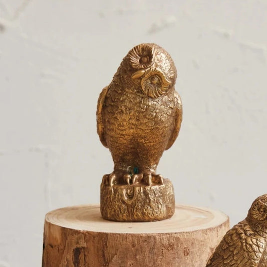 Resin Gold Owl L