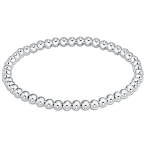 Classic 4mm Bead Bracelet - Sterling Silver