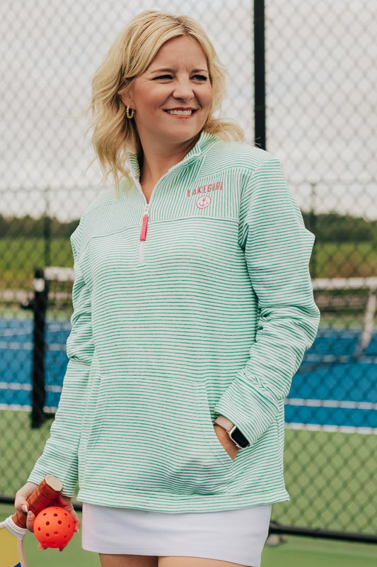 Lakegirl French Terry Stripe 1/4 Zip
