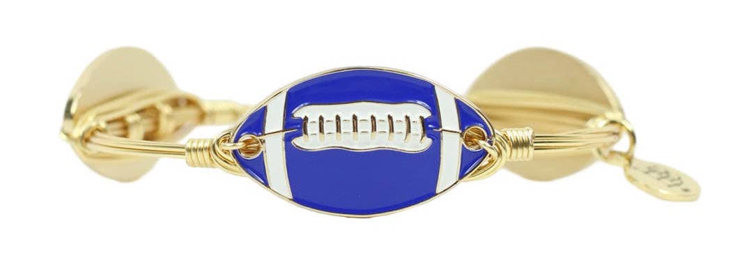 The Football Bangle Bracelet - Blue: Standard