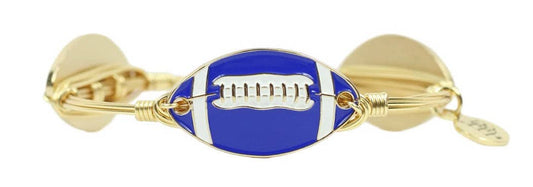 The Football Bangle Bracelet - Blue: Standard
