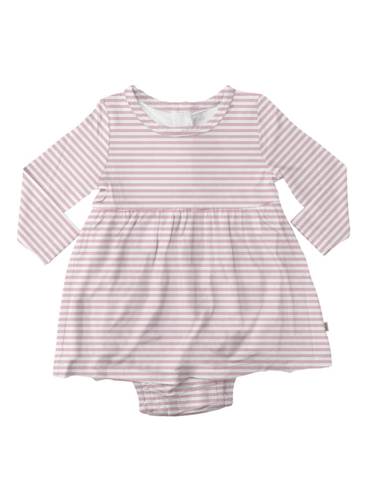 Bodysuit Dress - Pink Stripes