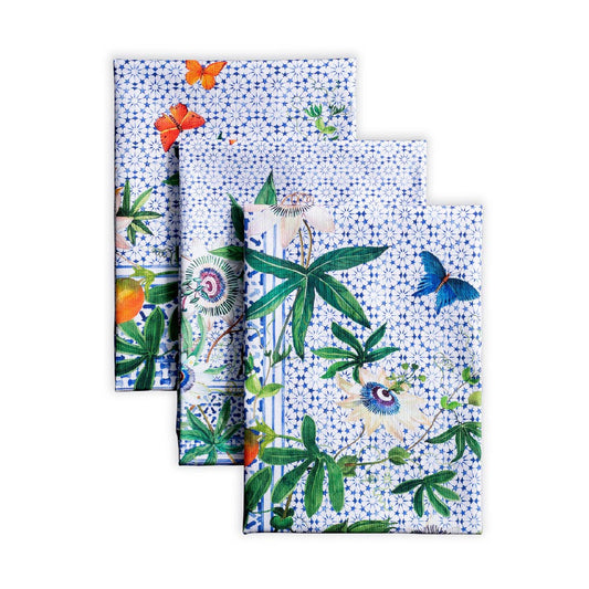 Kitchen Towels Set of 3 - Passiflora