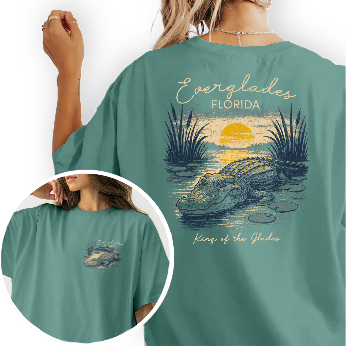 Everglades Gator Tee  "Swim at Your Own Risk"