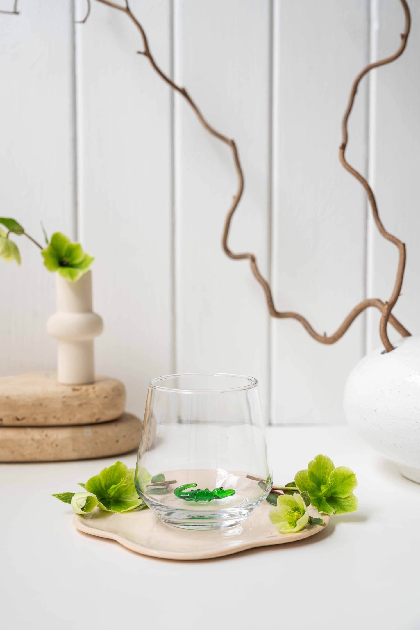 Alligator Figurine Drinking Glass
