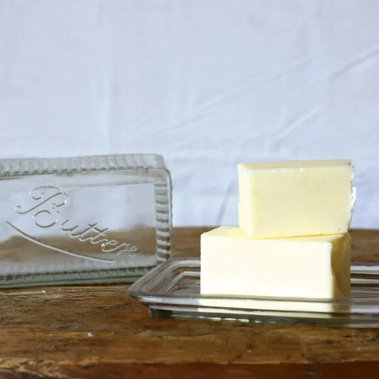 Pressed Glass Butter Dish