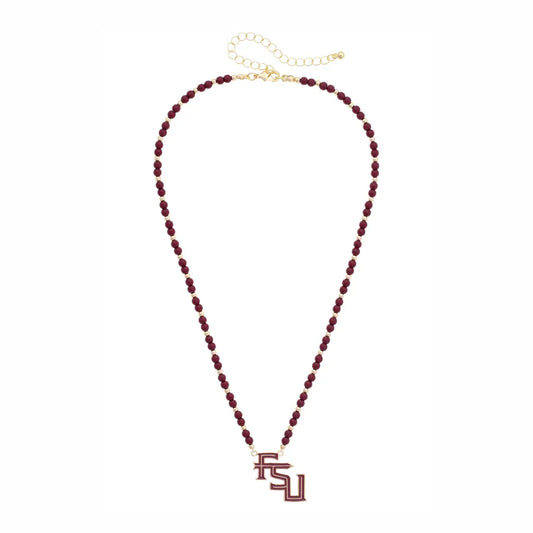 Florida State Seminoles Beaded Spirit Necklace