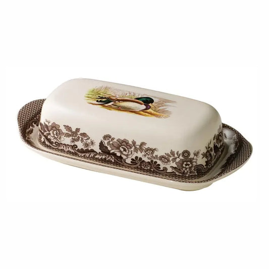 Spode Woodland Covered Butter Dish (Mallard)