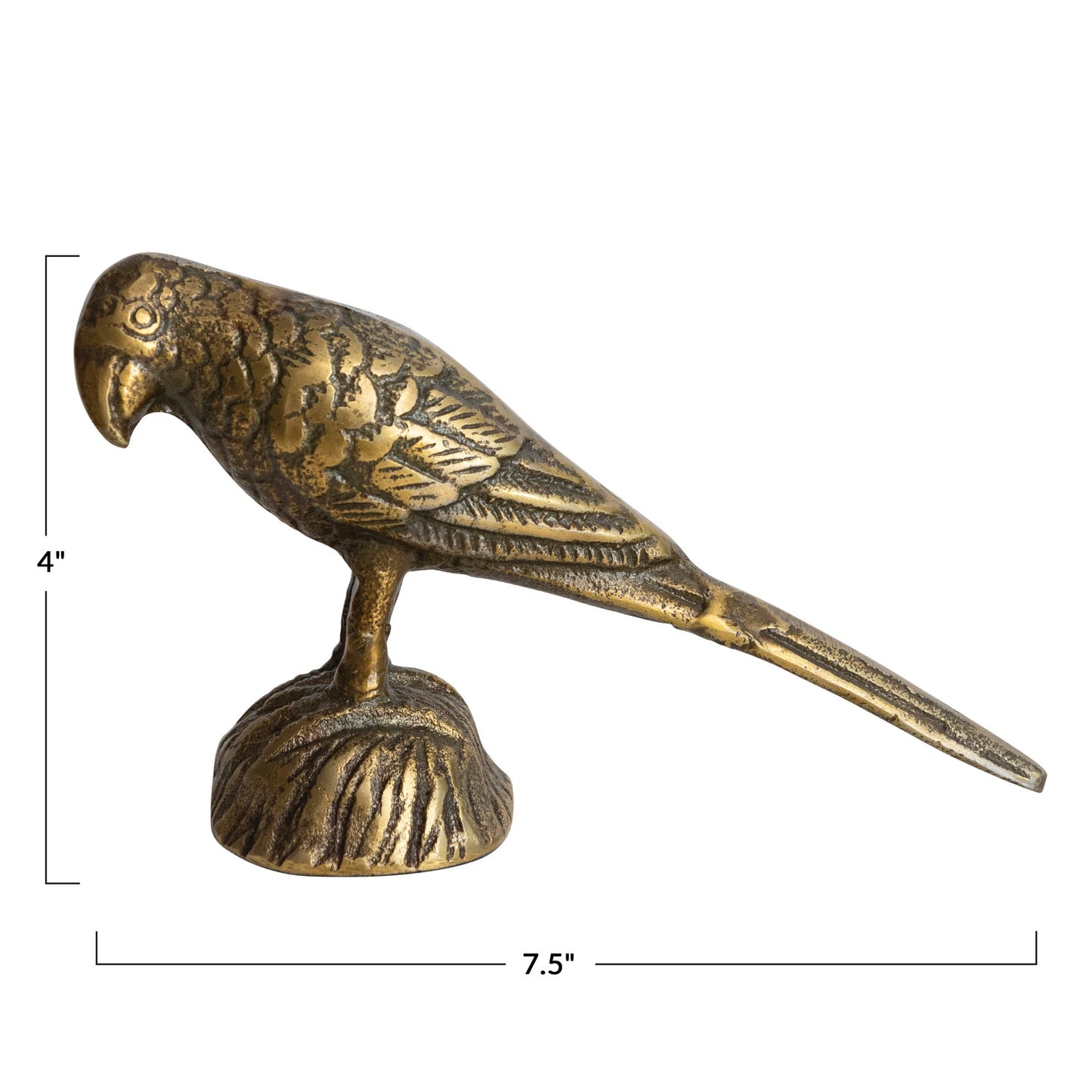 Aluminum Bird Decor - Gold