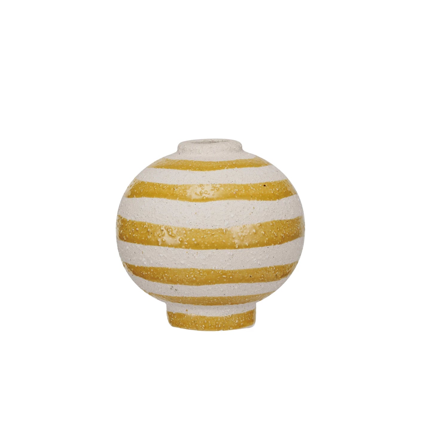 Striped Yellow /White Vase