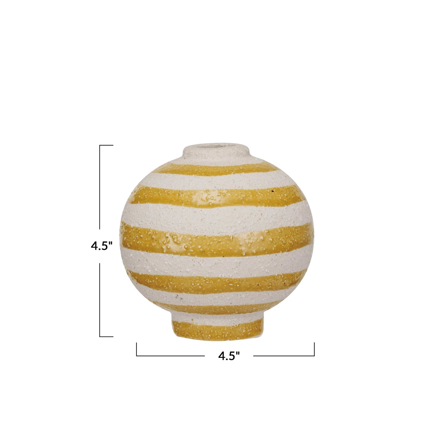 Striped Yellow /White Vase