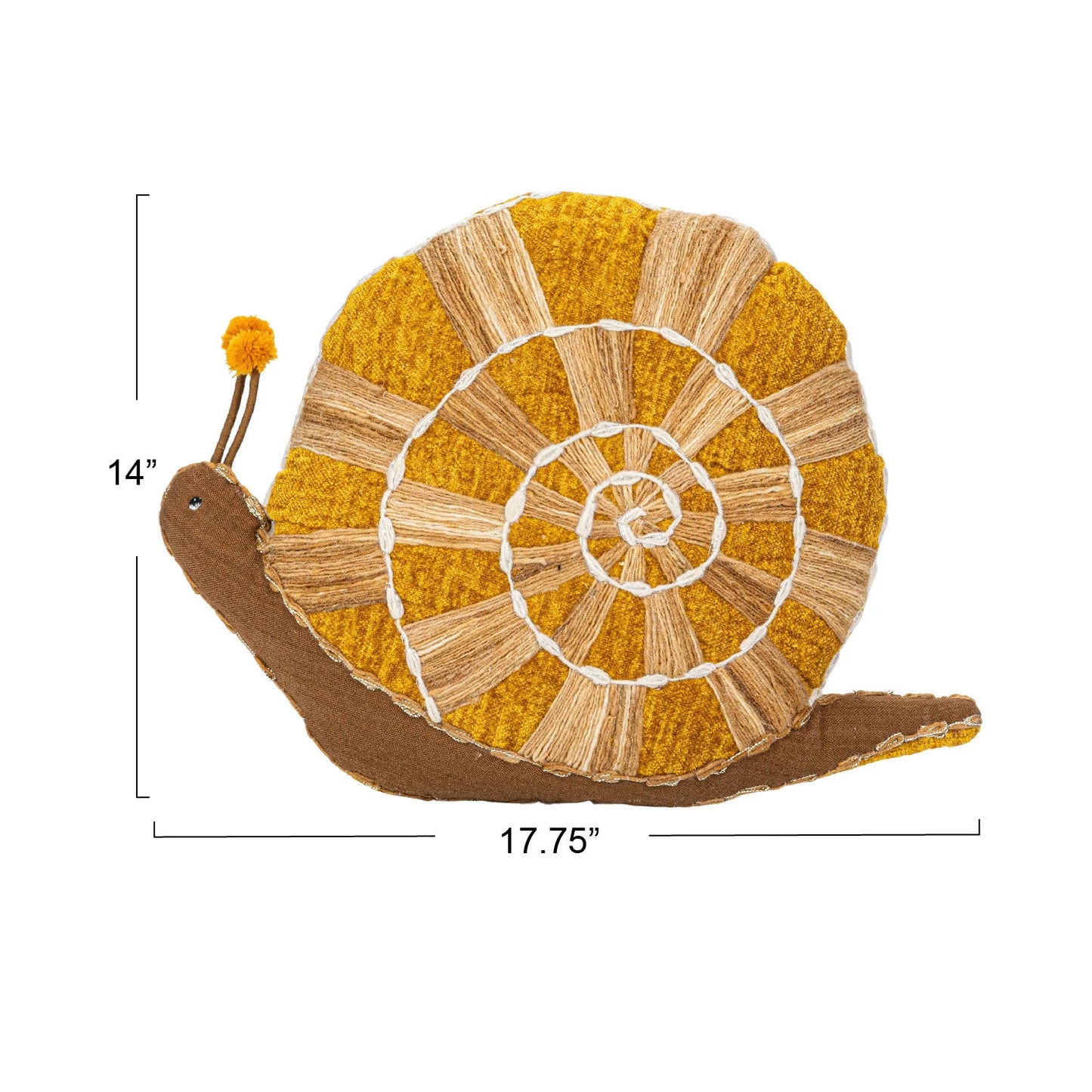 Hand Woven Snail Pillow