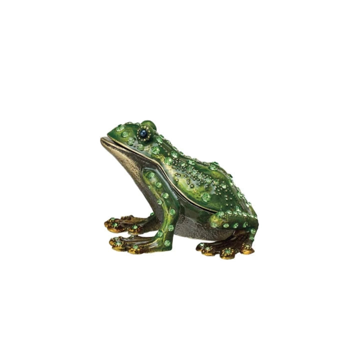 Metal Frog Trinket Box