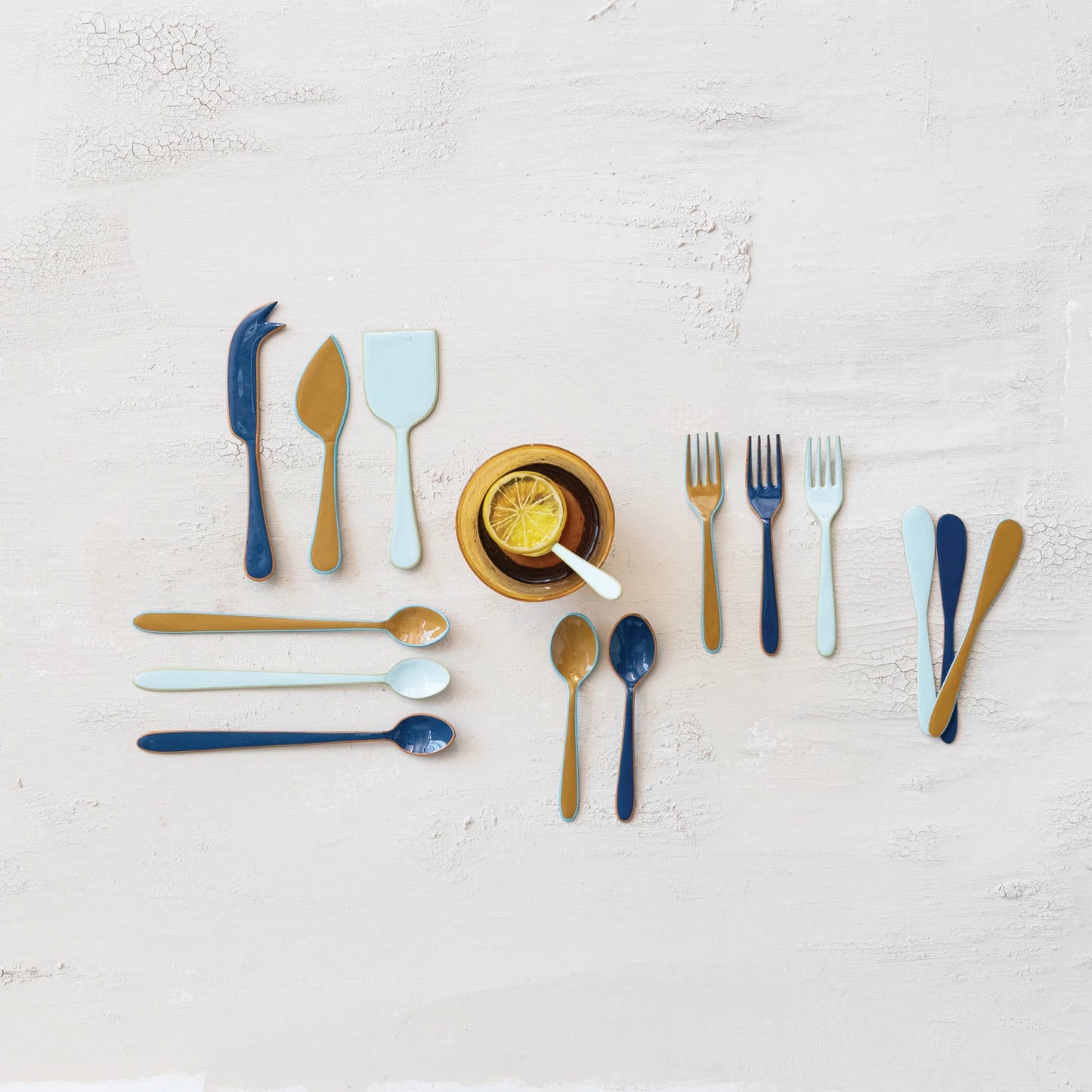 Enameled Stainless Steel Cocktail Spoon