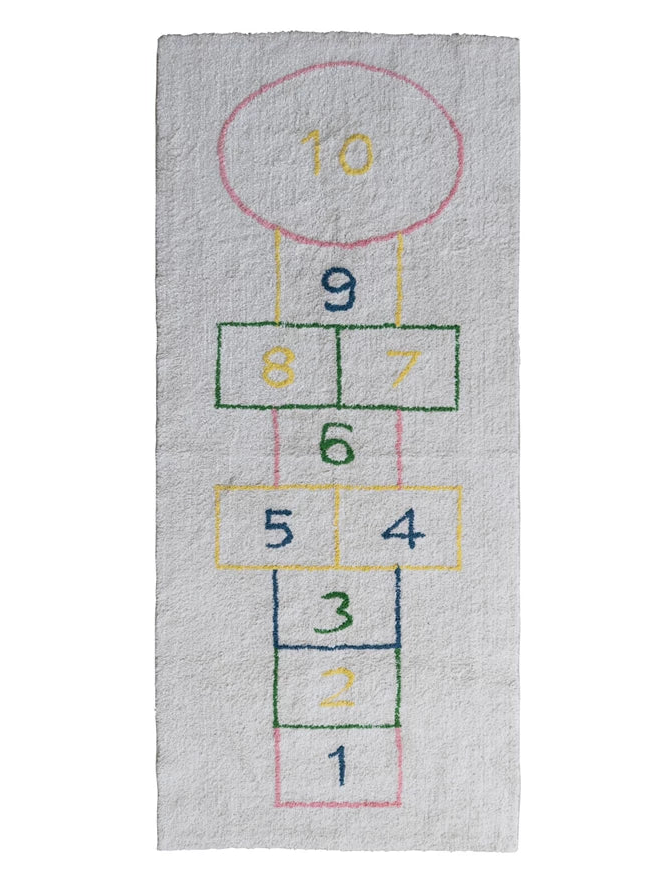 3' x 7' Cotton Tufted Hopscotch Printed Rug