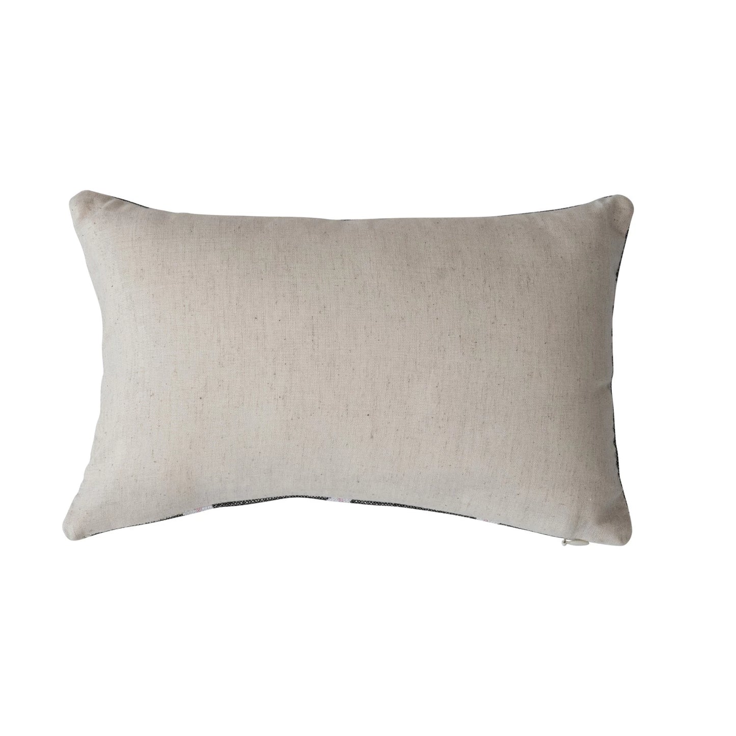 Reserved For The Dog Lumbar Pillow with Flower Pattern