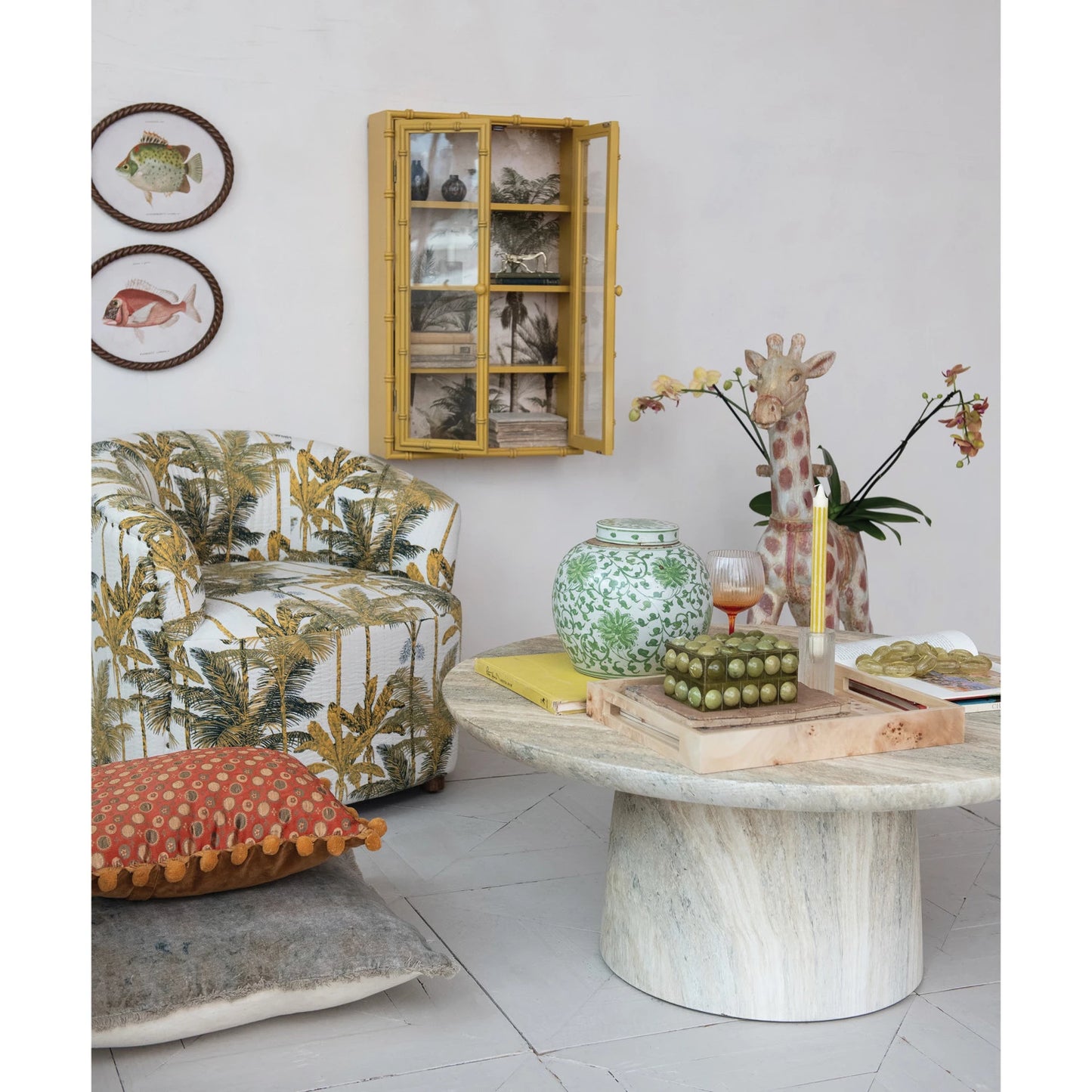 Wood MDF & Glass Cabinet