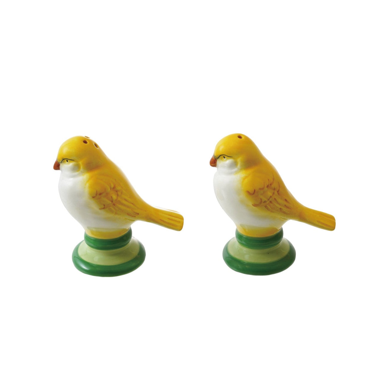 Ceramic Vintage Reproduction Lovebird Shaped Salt & Pepper Shakers, Set of 2