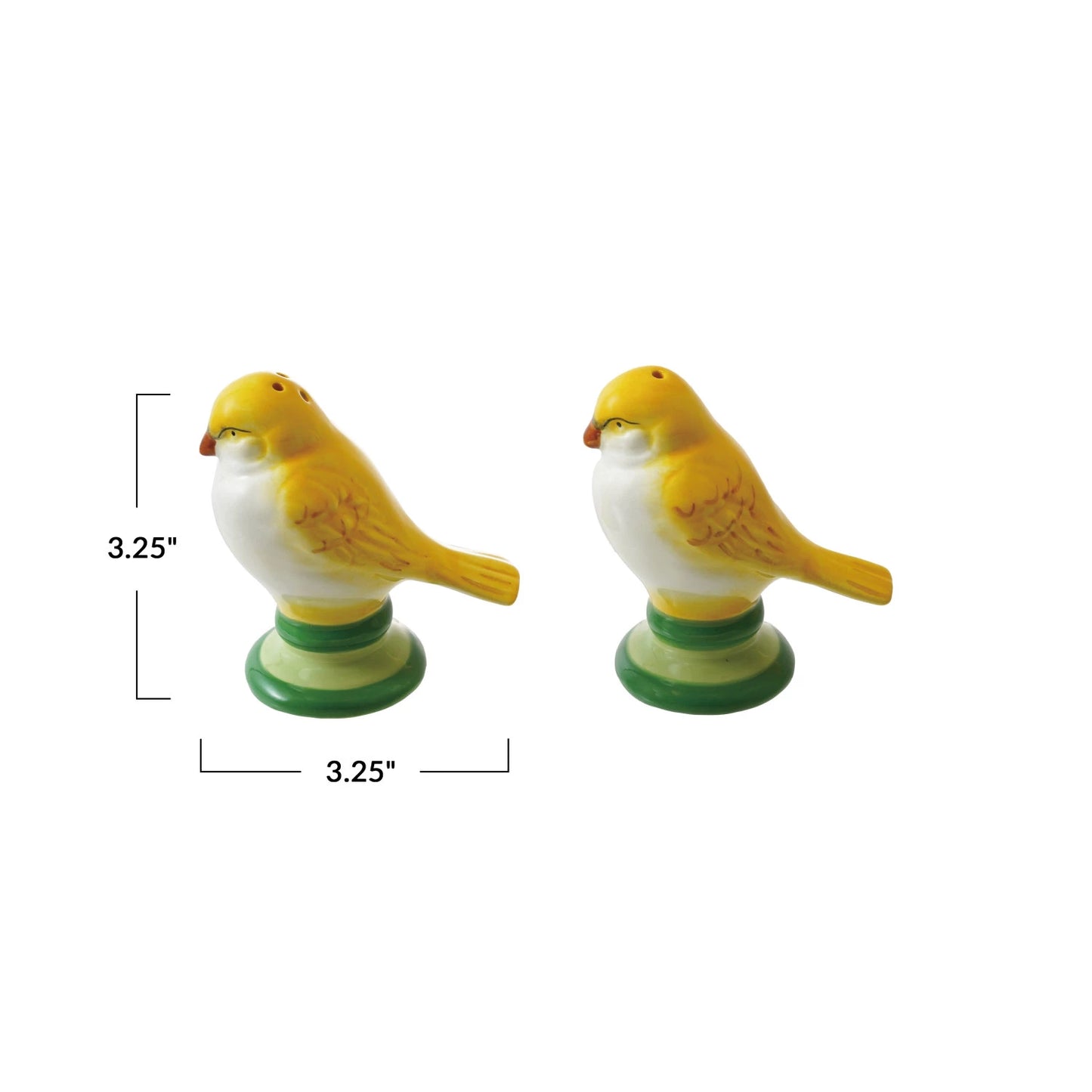 Ceramic Vintage Reproduction Lovebird Shaped Salt & Pepper Shakers