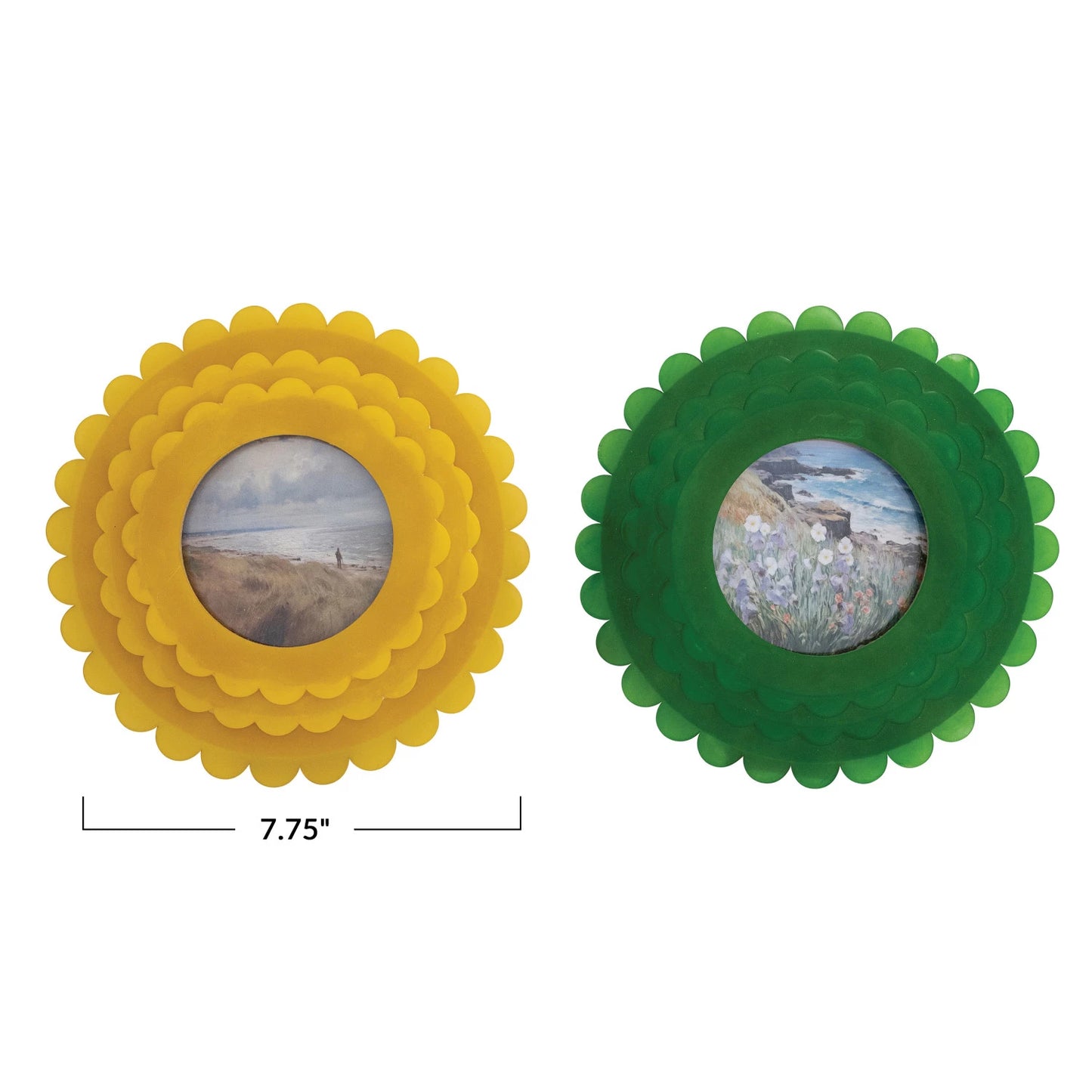 Resin Scalloped Photo Frame