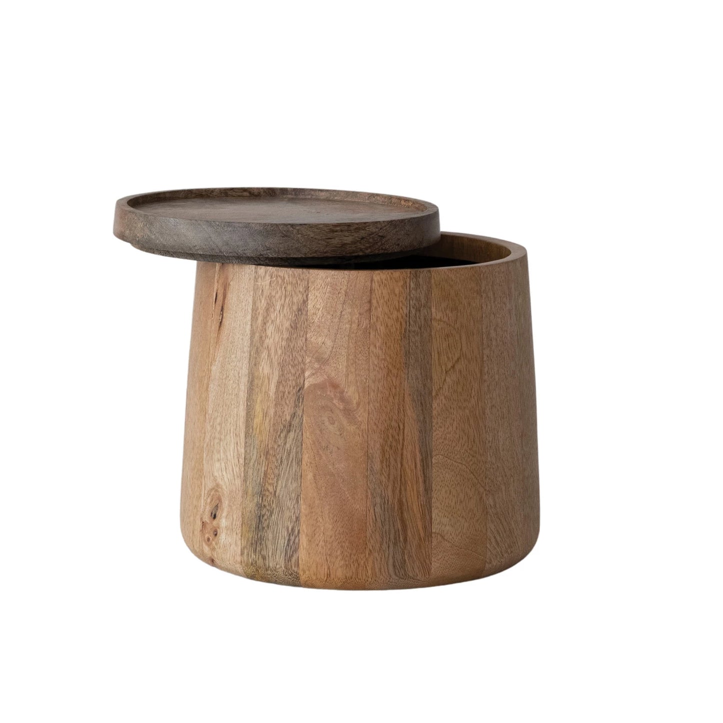 3-3/4 Quart Mango Wood & Stainless Steel Ice Bucket with Lid