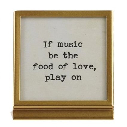 Metal & Glass Frame with Easel & Saying
