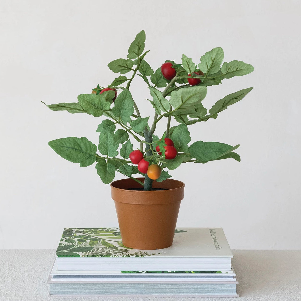 Faux Tomato Plant in Plastic Pot
