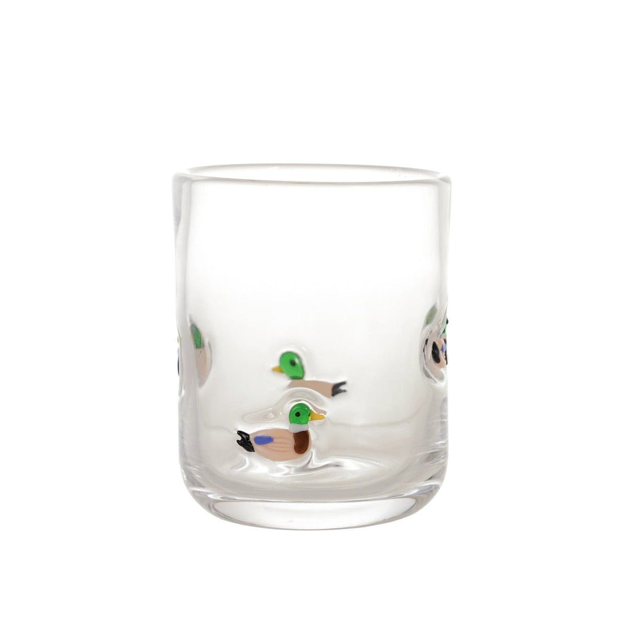 16 oz. Drinking Glass with Embedded Mallards