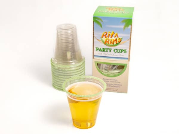 RitaRims Salt & Lime Pre Rimmed Cups  12 cups per box: 12 box
