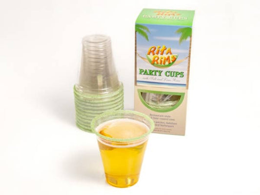 RitaRims Salt & Lime Pre Rimmed Cups  12 cups per box: 12 box