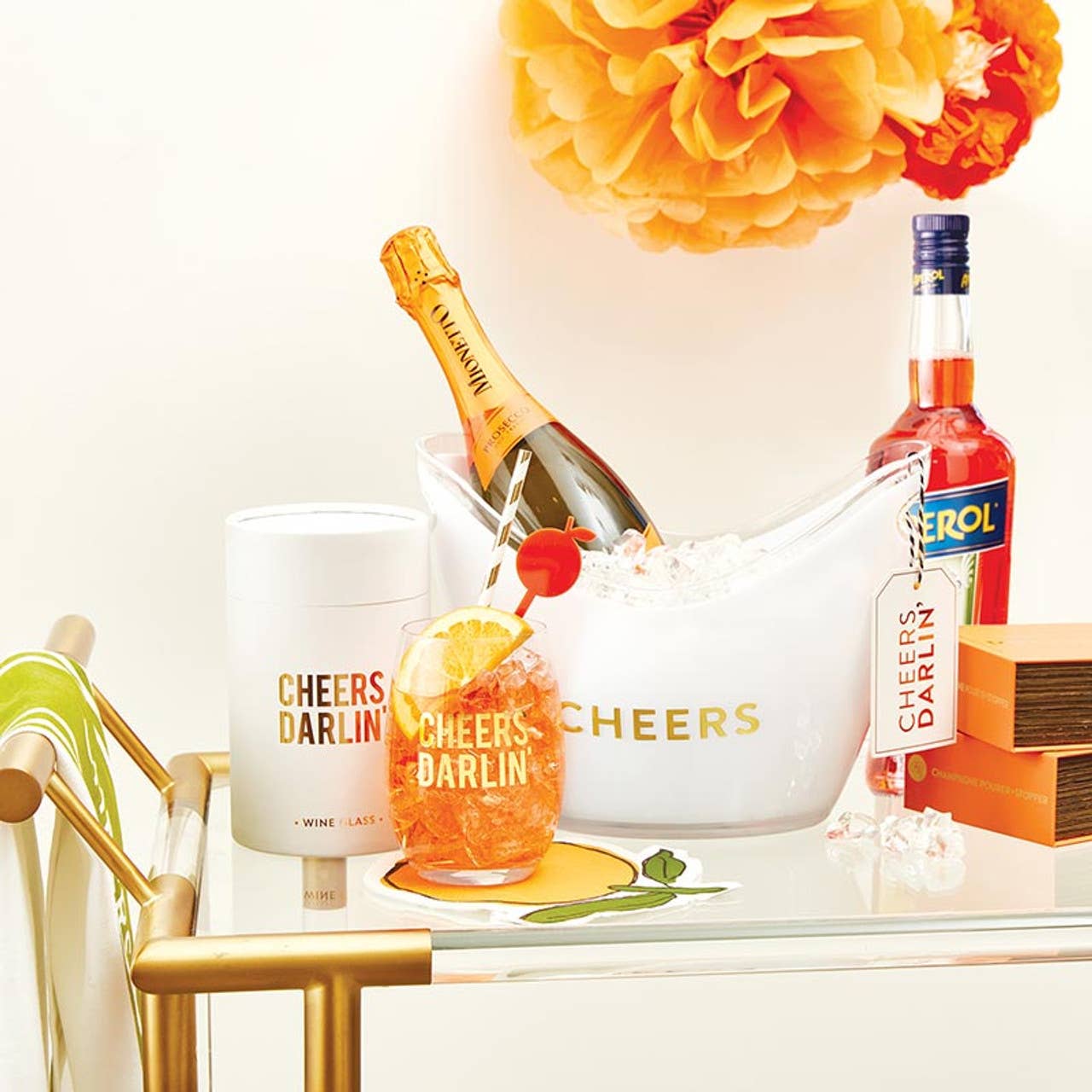 Die-Cut Cocktail Napkin - Orange: Paper