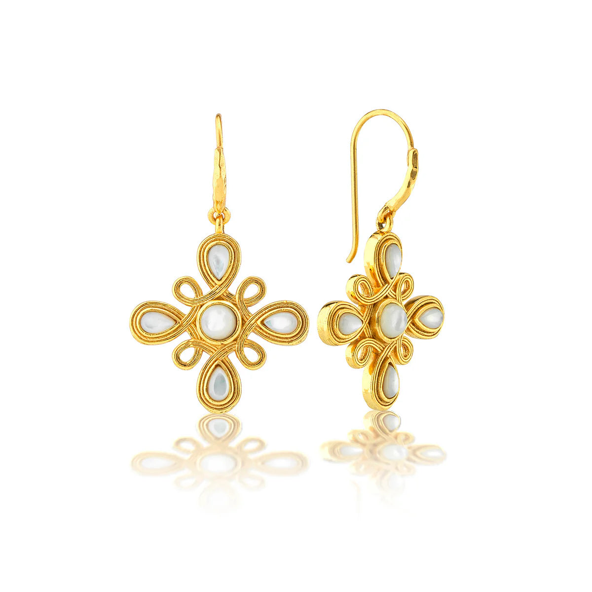 Monique Gem Dangle Earrings - MOP