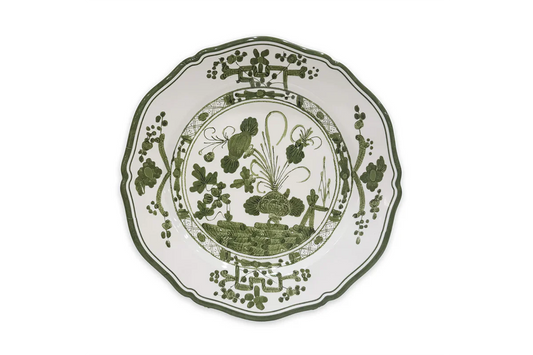 VIDA Faenza 9" Salad Plate - White and Green